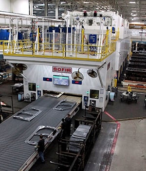 One of Fiat Chrysler’s new servo press lines at Sterling Stamping.