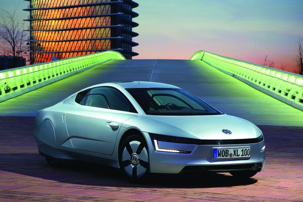 Volkswagen says its XL1 concept car is the world’s most fuel-efficient and aerodynamic production car.
